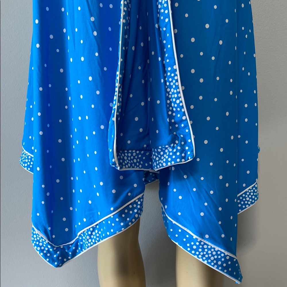 Coco Reef Blue Polka Dot Sleeveless Swim Coverup Dress Bra Sized - Picture 5 of 7